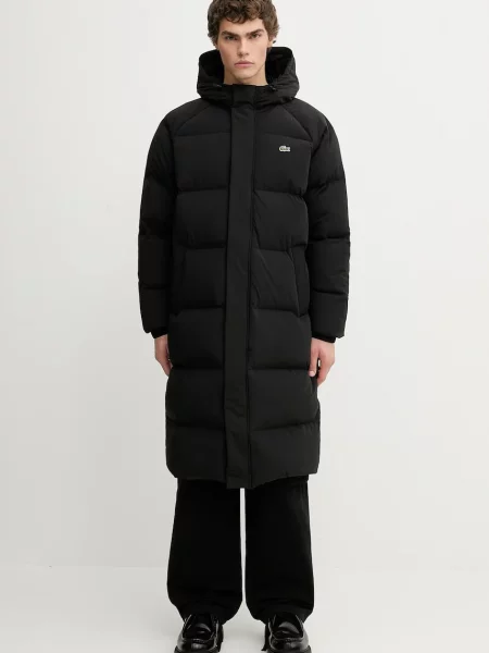 Lacoste geacă de puf de iarnă negru