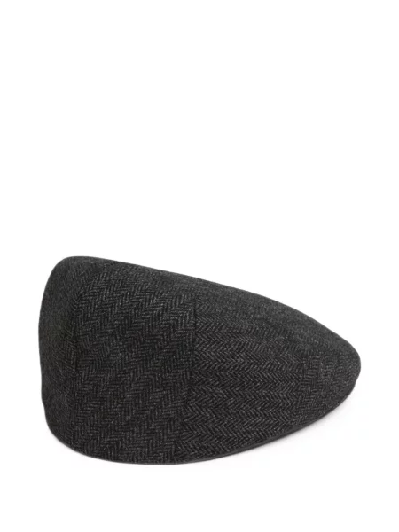Căciulă Lock & Co. Hatters fără toc cu model herringbone gri