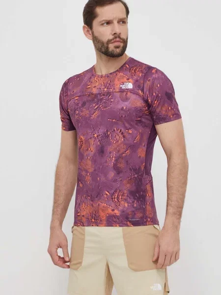 Спортна тениска The North Face Sunriser лилаво с десен виолетово