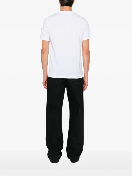 Tricou Moncler cu imagine alb