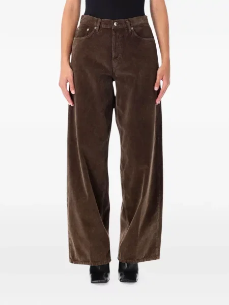 Pantaloni Haikure de catifea cord maro