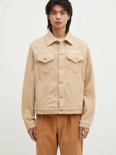 Fleece fleece melegítő felső Icecream bézs