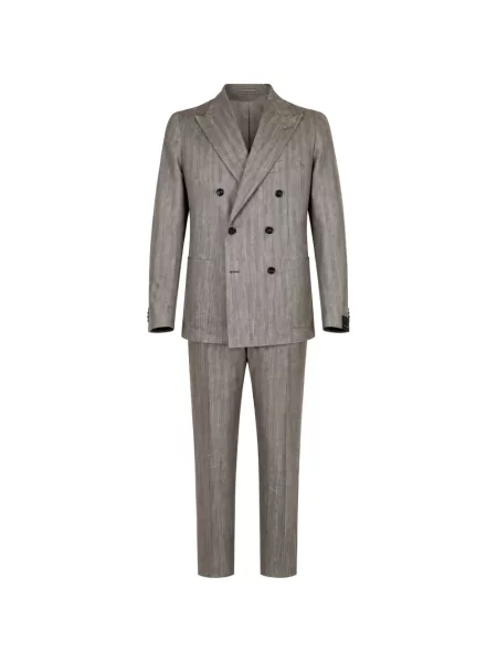 Costum Tagliatore cu două rânduri de nasturi gri