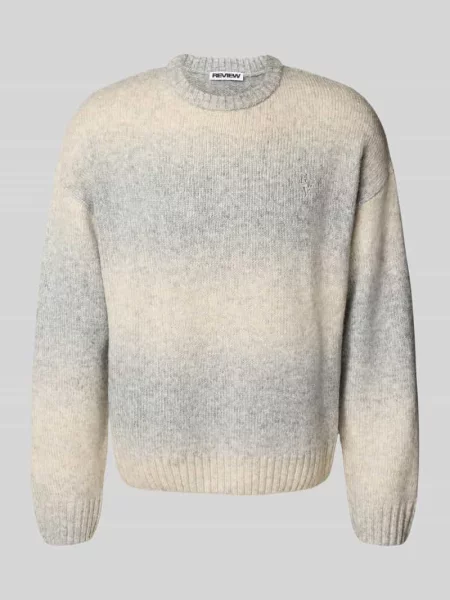 Sweter z dzianiny z wyhaftowanym logo Review