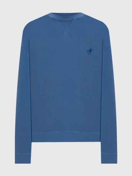 Свитшот Jw Anderson с вышивкой голубой