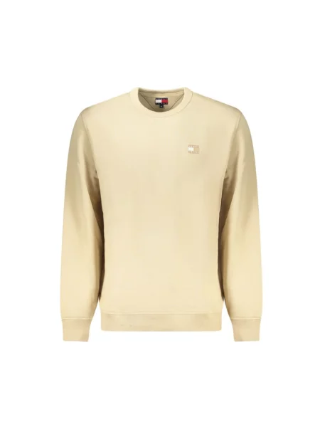 Bluza Tommy Jeans z długim rękawem klasyczna beżowa