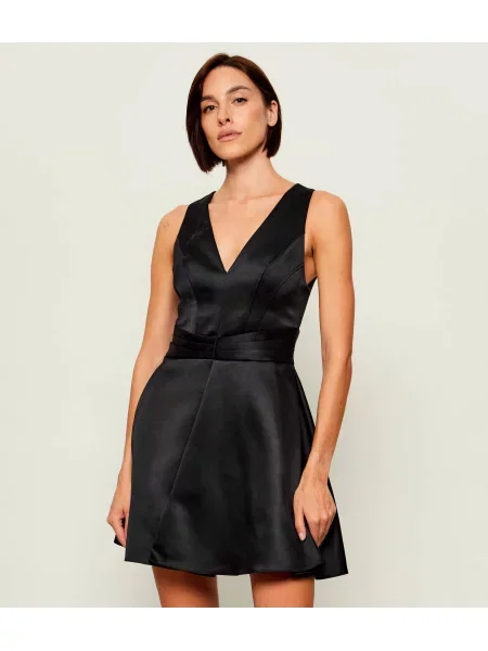 Elisabetta Franchi De satin rochie negru