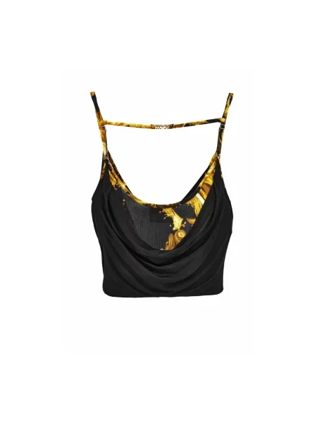 Top Versace Jeans Couture bez rękawów czarny