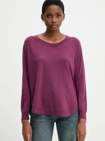 Светр із додаванням вовни United Colors of Benetton легкий фіолетовий