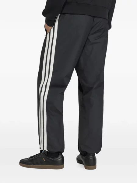 Pantaloni Adidas alergare cu broderie alb
