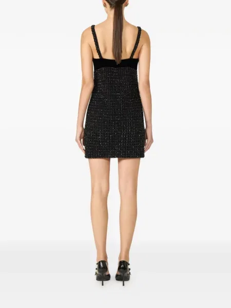 Rochie mini Costarellos cu mărgele de costum negru