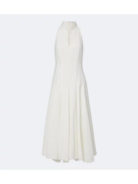 Rochie midi Brunello Cucinelli din poplin alb