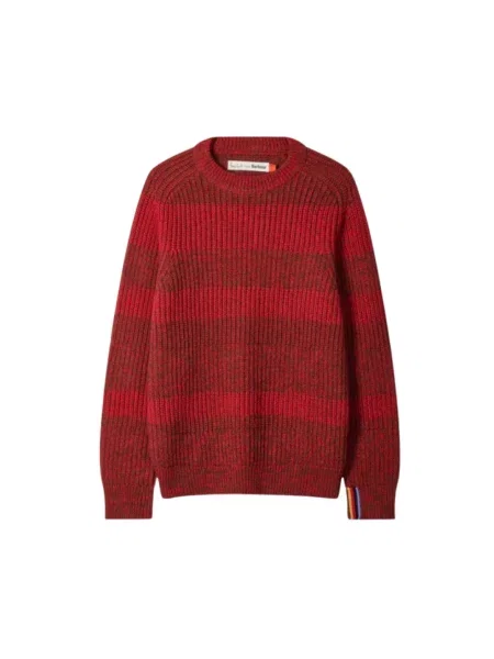 Sweter Barbour wełniany czerwony