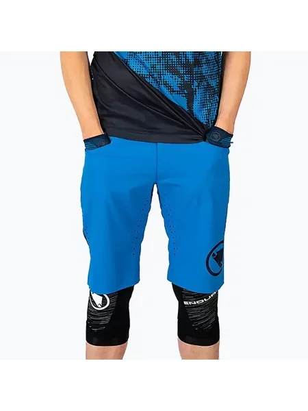 Мъжки къси панталони за колоездене Endura Singletrack Lite Short Std electric blue синьо