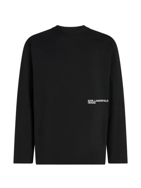 Lung tricou Karl Lagerfeld Jeans negru