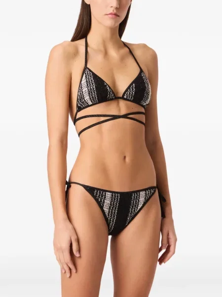 Bikini Missoni cu dungi plic negru