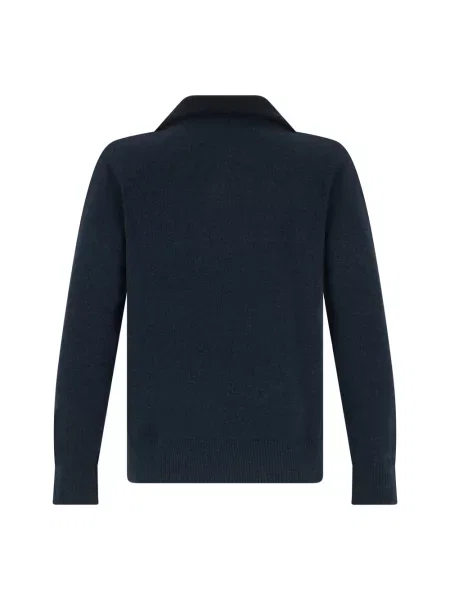 Sweter Roberto Collina z kaszmiru niebieski
