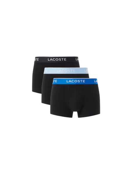 Obcisłe bokserki z elastycznym z logo w zestawie 3 szt. Lacoste czarne