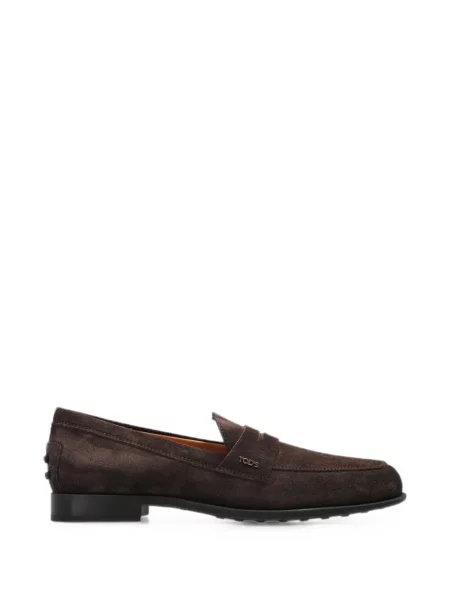Pantofi loafer Tod's din piele de căprioară maro