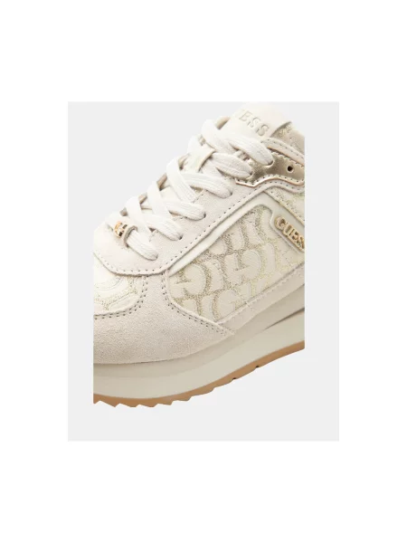 Sneakersy Guess Krémová béžové
