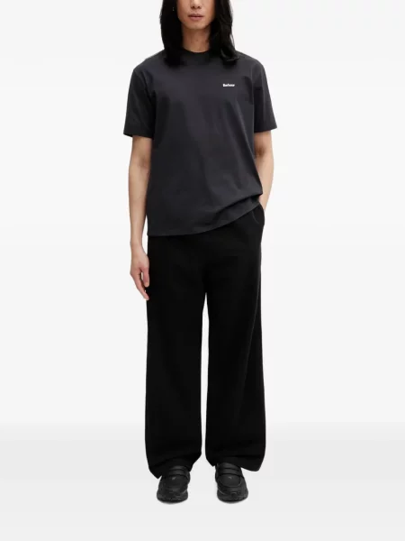 Tricou Barbour cu broderie negru