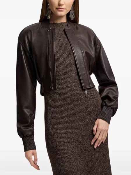 Geanta de piele Ralph Lauren Collection maro