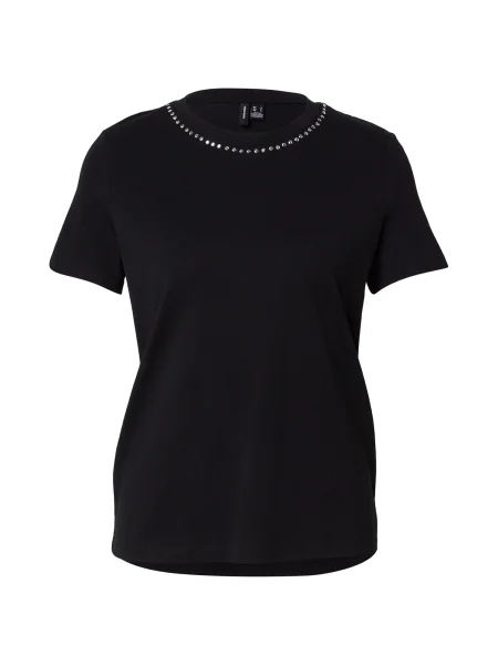 VERO MODA Tricou / argintiu negru