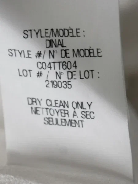 Rochie Theory plisată din dantelă de costum alb