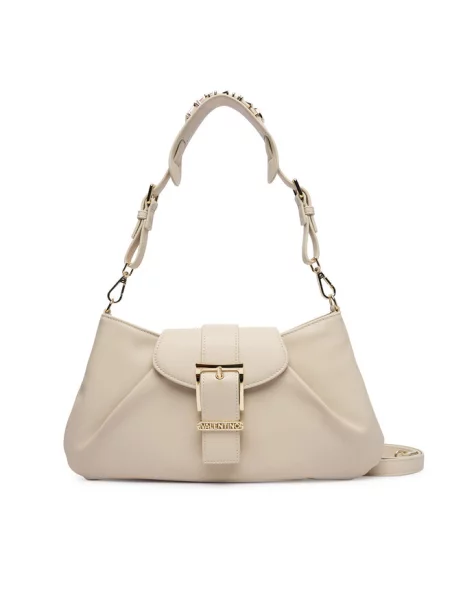 Lniana torebka crossbody Valentino Bags beżowa