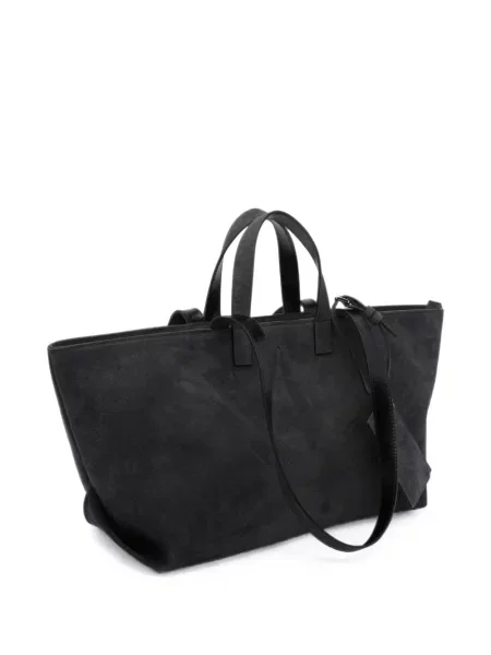 Geantă shopper A.p.c. din piele de căprioară gri
