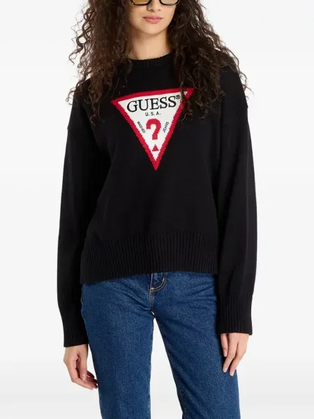 Pulover Guess cu autograf negru