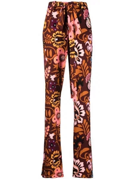Cu centură pantaloni La Doublej cu model floral evazate