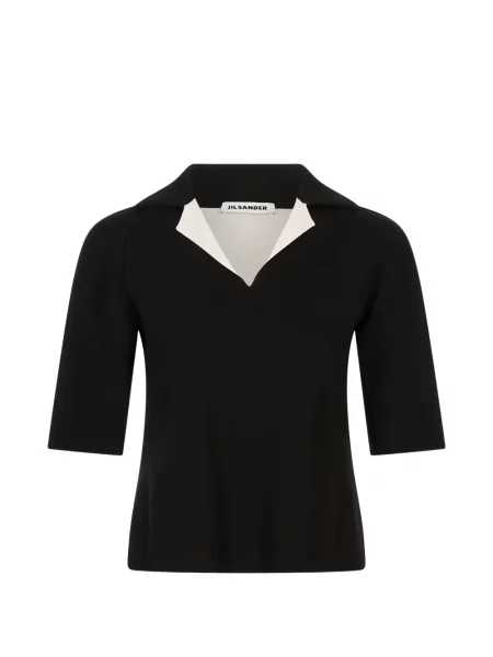 Gulerat top Jil Sander negru