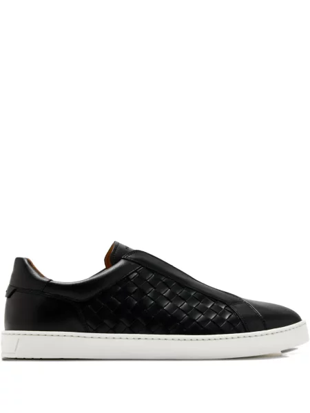 Sneakerși Magnanni din piele slip-on negru