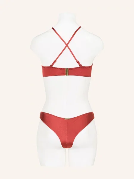 Watercult Bustier Bikiny Crafted Essentials S Překříženým Střihem tmavě červená