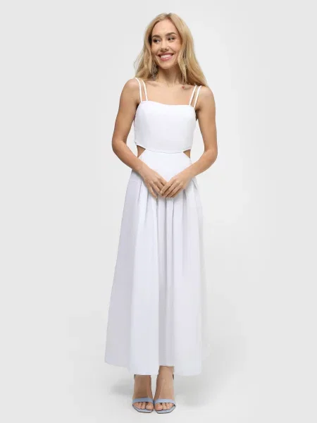 INTERTOP x KVITKOVA Сукня міді Льон білий