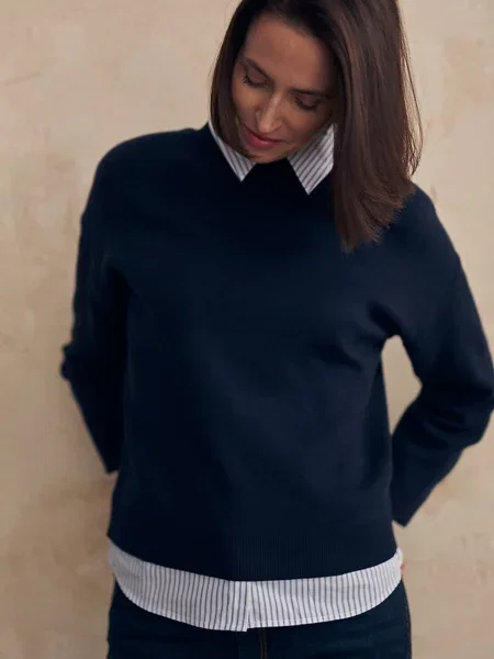 Pulover Tatuum cu guler înalt albastru