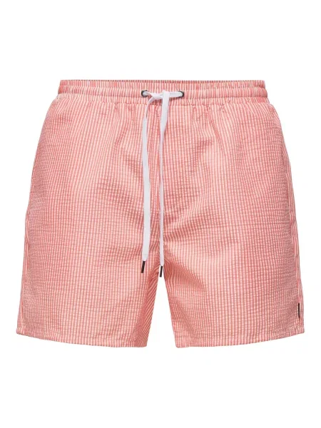 Only & Sons Șorturi de baie ONSTED roz pitaya alb