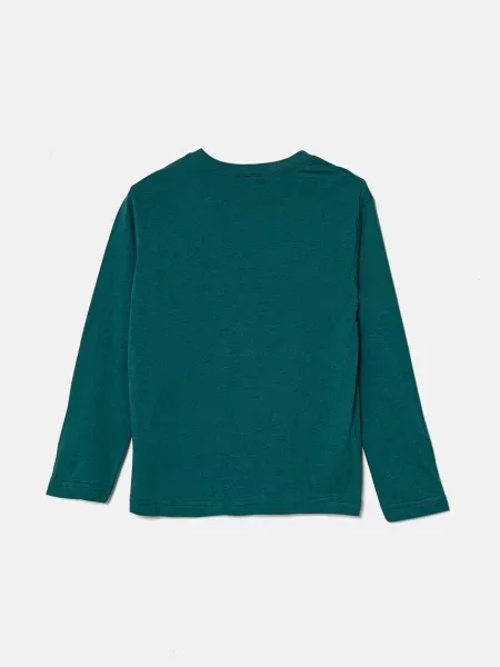 United Colors of Benetton Detská košeľa s dlhým rukávom zelená