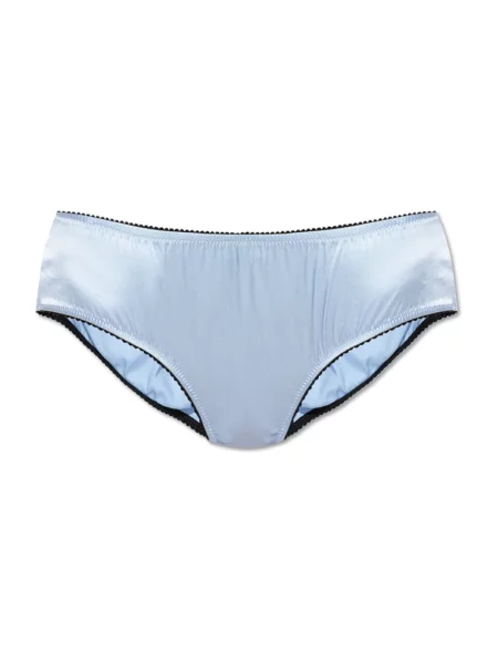 Jedwabne slipy Dolce And Gabbana niebieskie