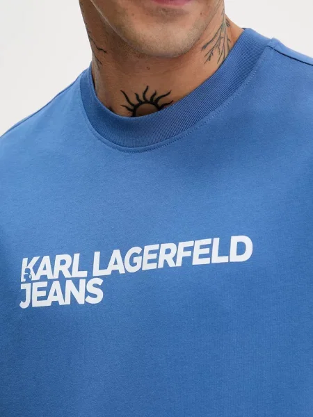 Футболка Karl Lagerfeld Jeans с принтом зеленая