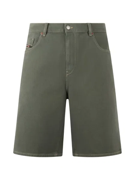 Pantaloni scurți din denim Diesel verde