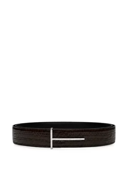 Cu centură reversibil curea Tom Ford cu cataramă maro