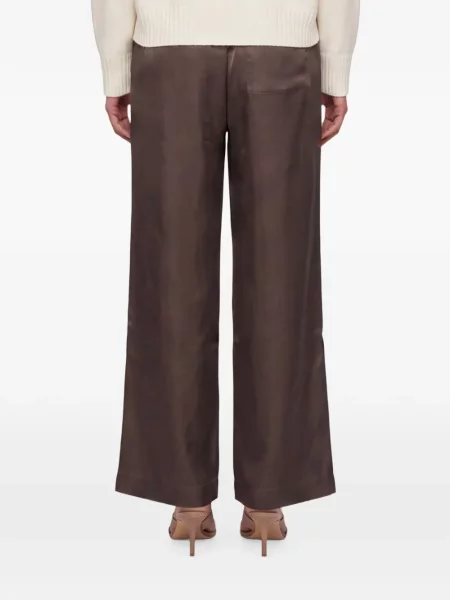 Pantaloni Loulou De Saison din satin maro