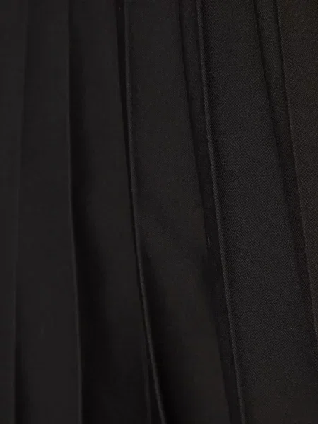 Fustă midi Junya Watanabe de lână negru