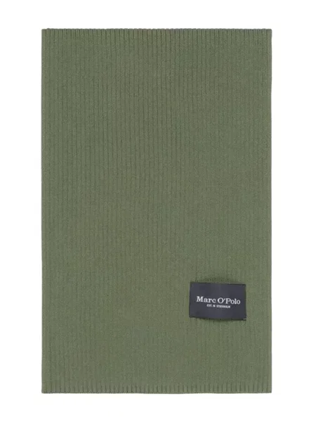 Pletený žebrovaný šál Marc O'polo zelený