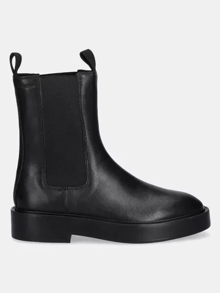 Calvin Klein Gležnjarji Chelsea Convate Welt Chelsea Lth črna