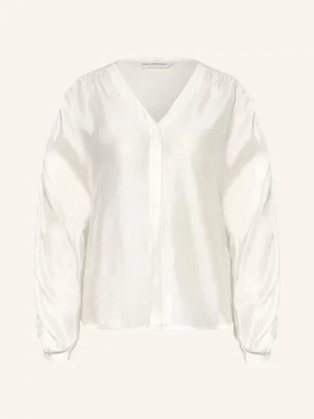 Msch Copenhagen Satynowa Bluzka Maschramona Rikkelia weiss