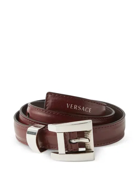 Cu centură curea Versace din piele maro