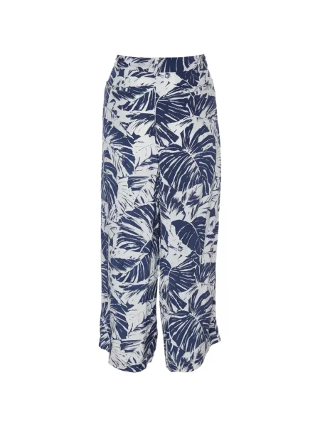 Raštuotos atogrąžų kelnės Weekend Max Mara mėlyna